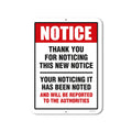 Honey Dew Gifts, Funny Decor, Thank You for Noticing the New Notice, 9 inch by 12 inch Novelty Tin Sign Decor, Man Cave Sign, HD