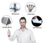 No Soliciting Sign For House Door 7.0' X 2.0' Signs For Business Home Office Wall With Strong Self Adhesive Aluminum Metal Sig