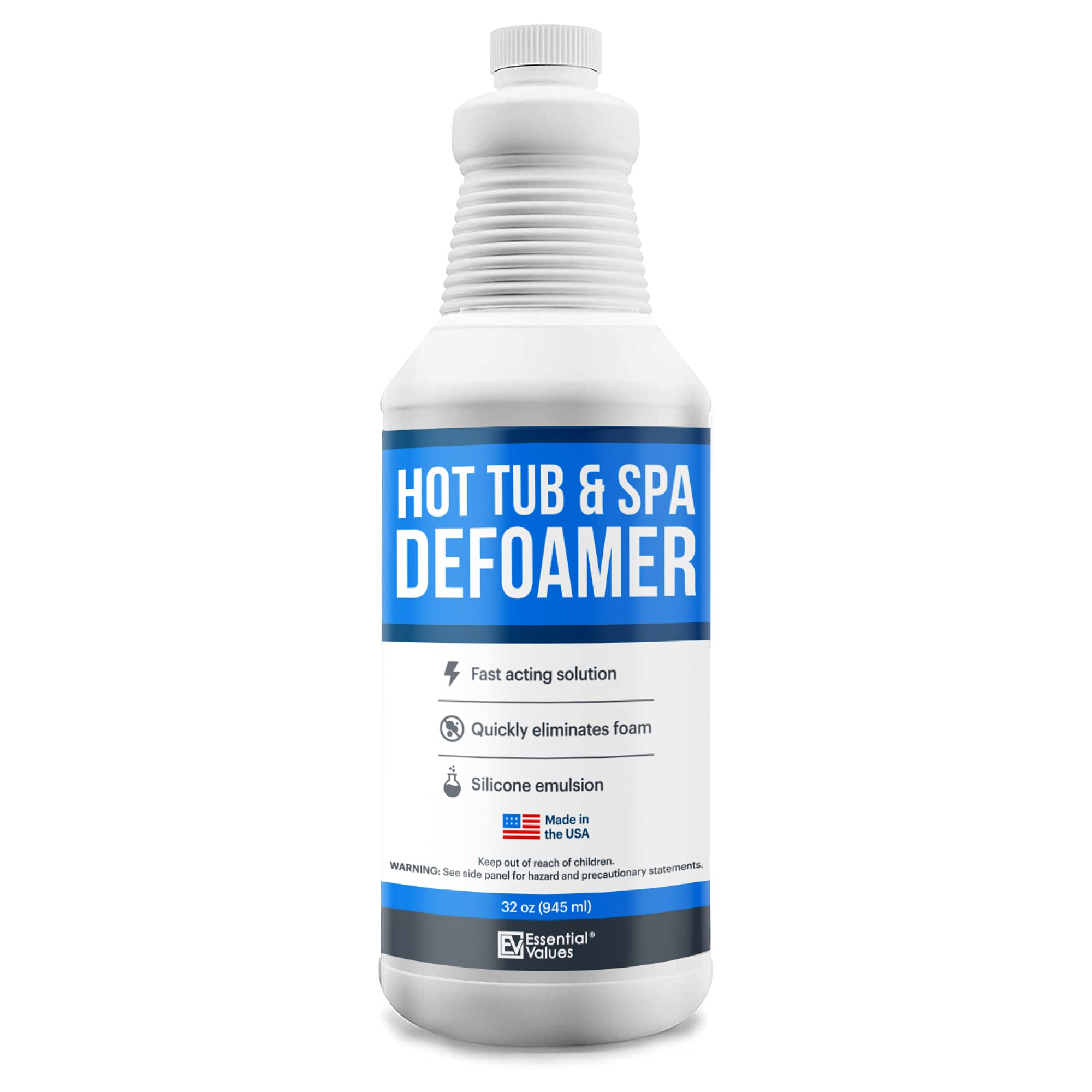 Hot Tub, Pool & Spa Defoamer (32Oz) - Quickly Removes Foam Without The Use Of Harsh Hot Tub Chemicals, Eco-Friendly & Safe With