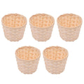 Happyyami 5Pcs Miniature Basket Empty Baskets to Fill Mini Wicker Baskets Tiny Woven Basket for Crafts Mini Picnic Baskets
