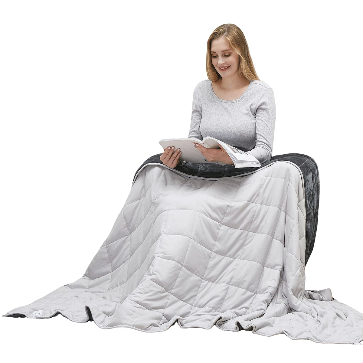 Motrip Kids Weighted Blanket 10 Pounds Twin Size, Fuzzy Warm Flannel Bed Blanket With Soft Breathable Sanded Reversible, 48'X72
