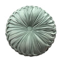 Teieas Round Throw Pillow Velvet Home Decoration Pleated Round Pillow Cushion For Couch Chair Bed Car Light Green