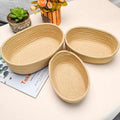 Fiasco Handwoven Jute Rope Storage Basket Set Of 3 (Small, Medium & Large) Natural Shelf Organizer Bins For Kitchen Home Bathroo