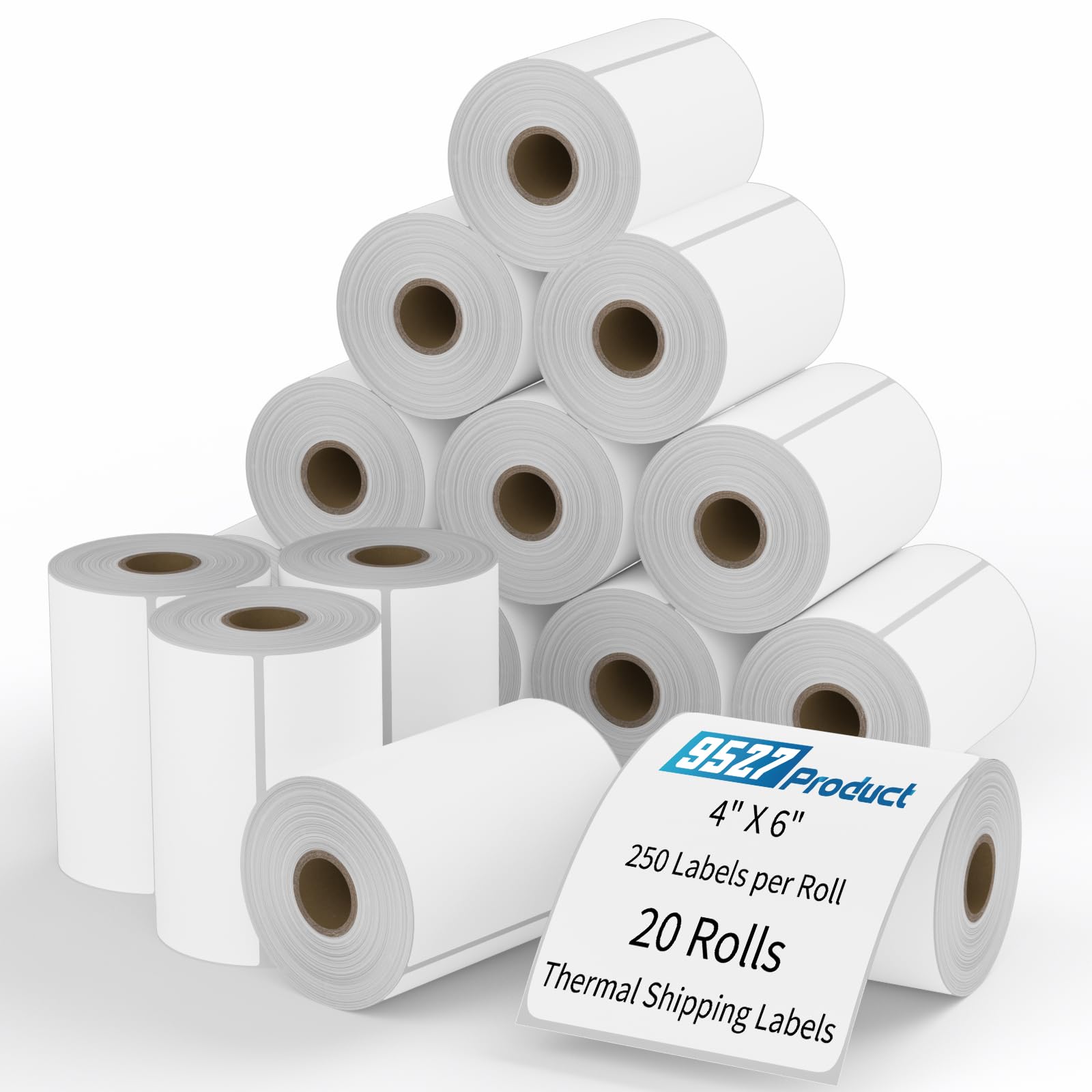 9527 Product Shipping Labels 4X6, 20 Rolls X 250 Labels, Direct Thermal, Compatible With Zebra, Eltron Printers