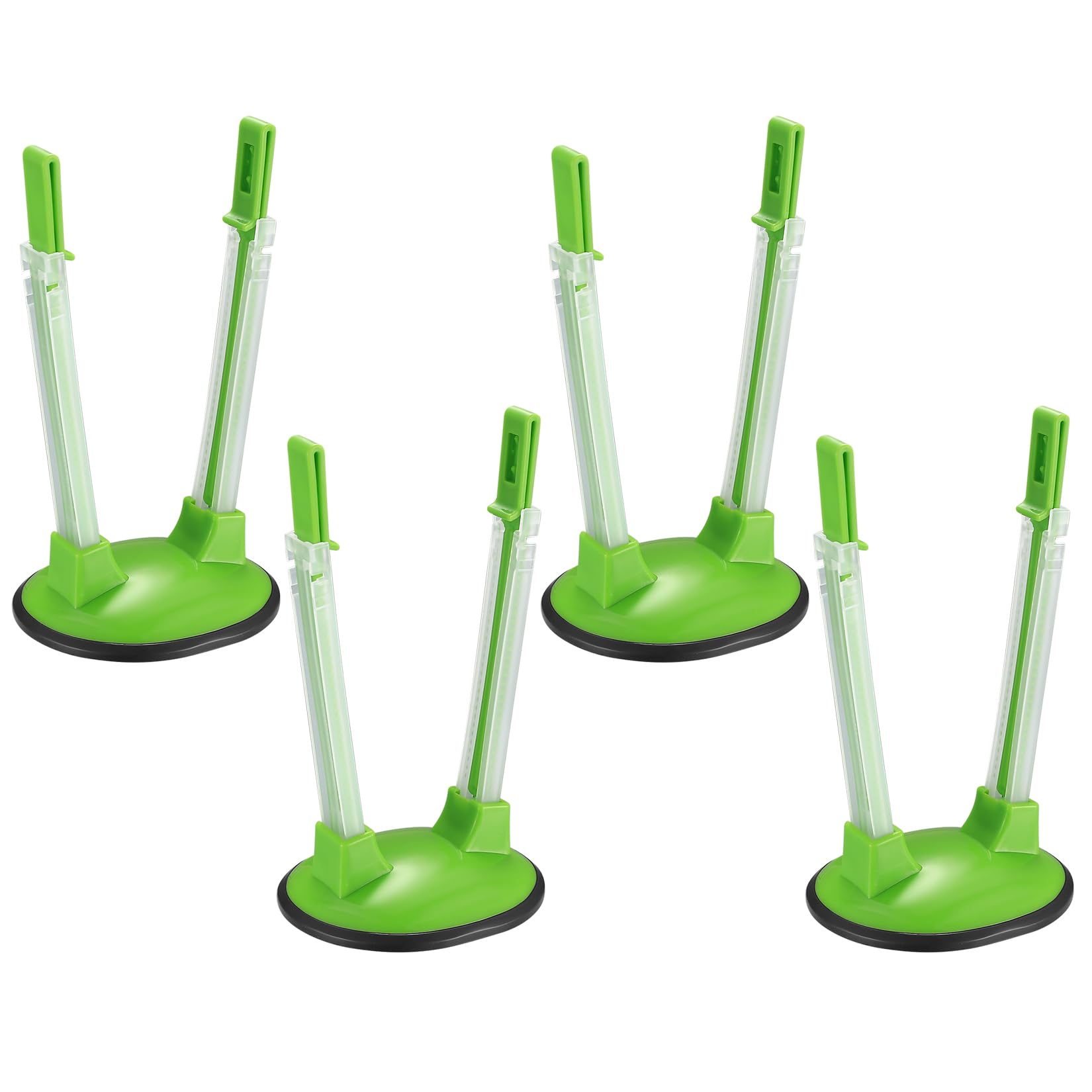 4 Pcs Baggy Rack, Freezer Bag Holder Stand, Adjustable Food Storage Holders, Plastic Food Prep Bag/Zip Lock Bag Holder Stand, Fo