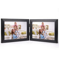 Giftgarden 5x7 Double Picture Frame with Real Glass Display Horizontal 5 by 7 Photo, Hinged Folding Frame for Tabletop Standing,
