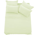 Ldc Full Sheet Set - 6 Pc Brushed Microfiber Bed Sheets 16 Inches Deep Pockets - Embroidered & Plain Pillowcases - Hotel Luxury