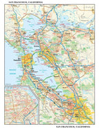 Globe Turner San Francisco California Wall Map Small Paper Full Color 11.25" x 14.5"