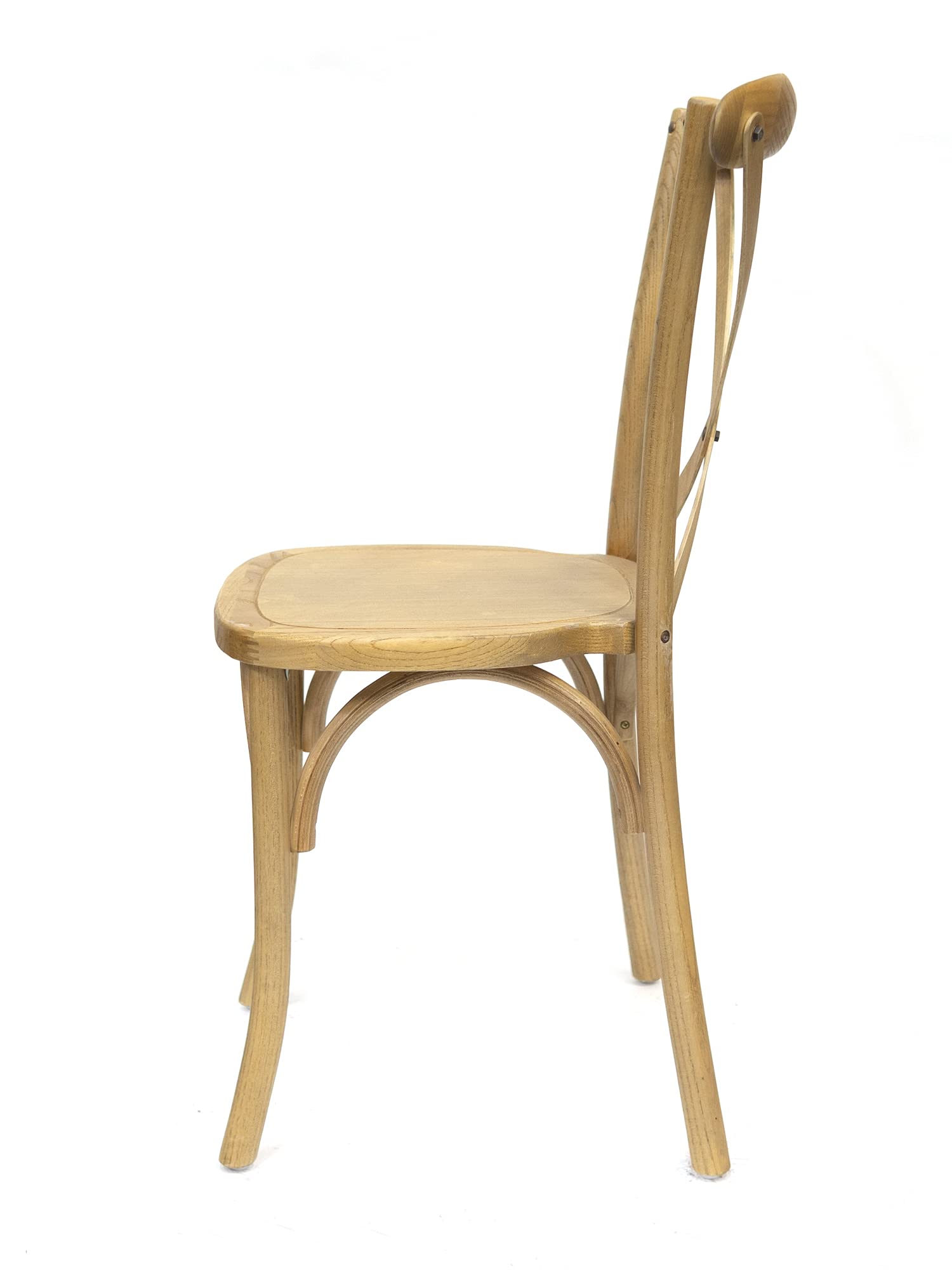 Commercial Seating Products Rustic Tinted Raw Crossback Dining Chairs, 1-Pack