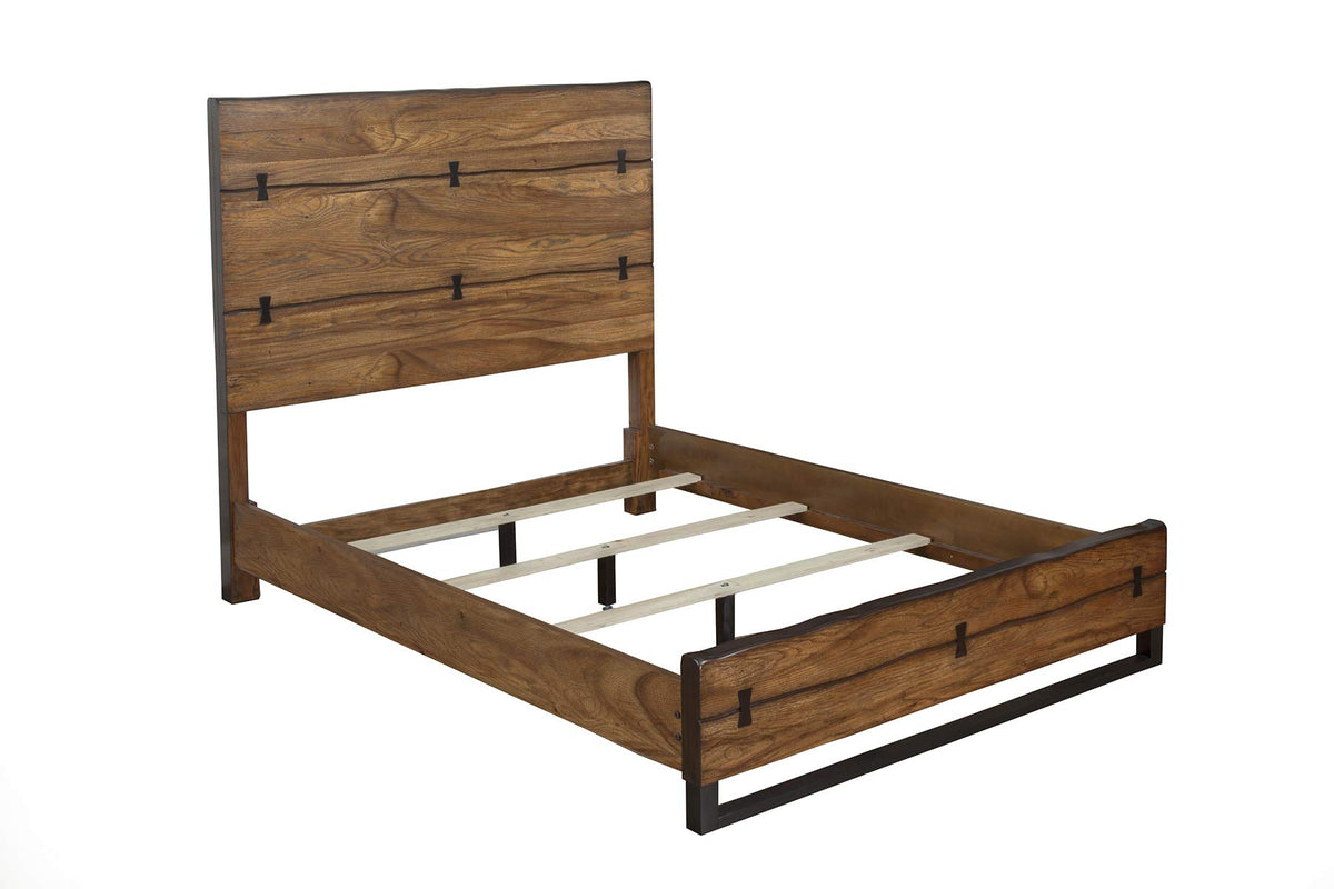 Alpine Furniture Panel Bed, Super King, Tobacco