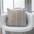 vctops Rustic Striped Cotton Linen Decorative Throw Pillow Cover Embroidery Square Cushion Cover Pillowcase for Sofa Bedroom Cou