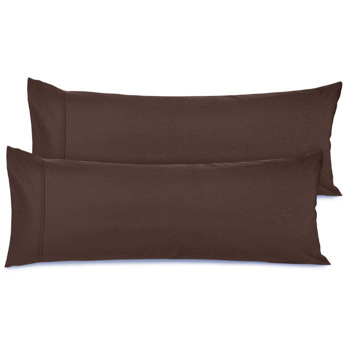 Nestl Body Pillow Cover - Soft Body Pillow Pillowcase - Lightweight Brown Pillowcase - Microfiber Body Pillow Case Cover - 20X54