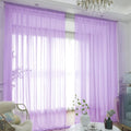 Window Purple Sheer Curtains 120 Inches Long 2 Panels Sheer Curtain Basic Rod Pocket Panel For Bedroom Children Living Room Yard