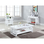 Coaster Furniture End Table White High Gloss 705707