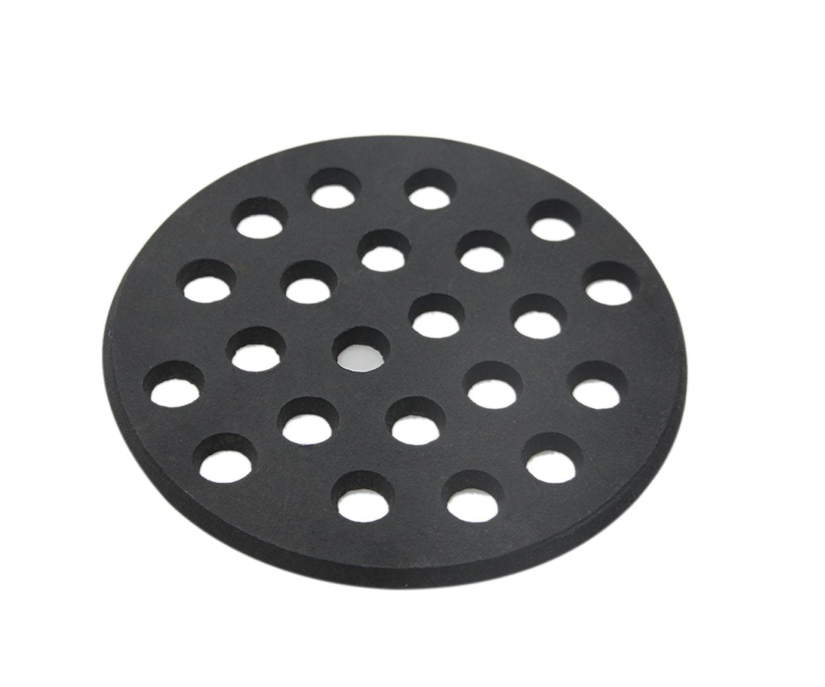 Round Cast Iron Bottom Fire Grate For Big Green Egg, Bbq High Heat Charcoal Plate Fit For S/Mini/Medium Big Green Egg Fire Grate