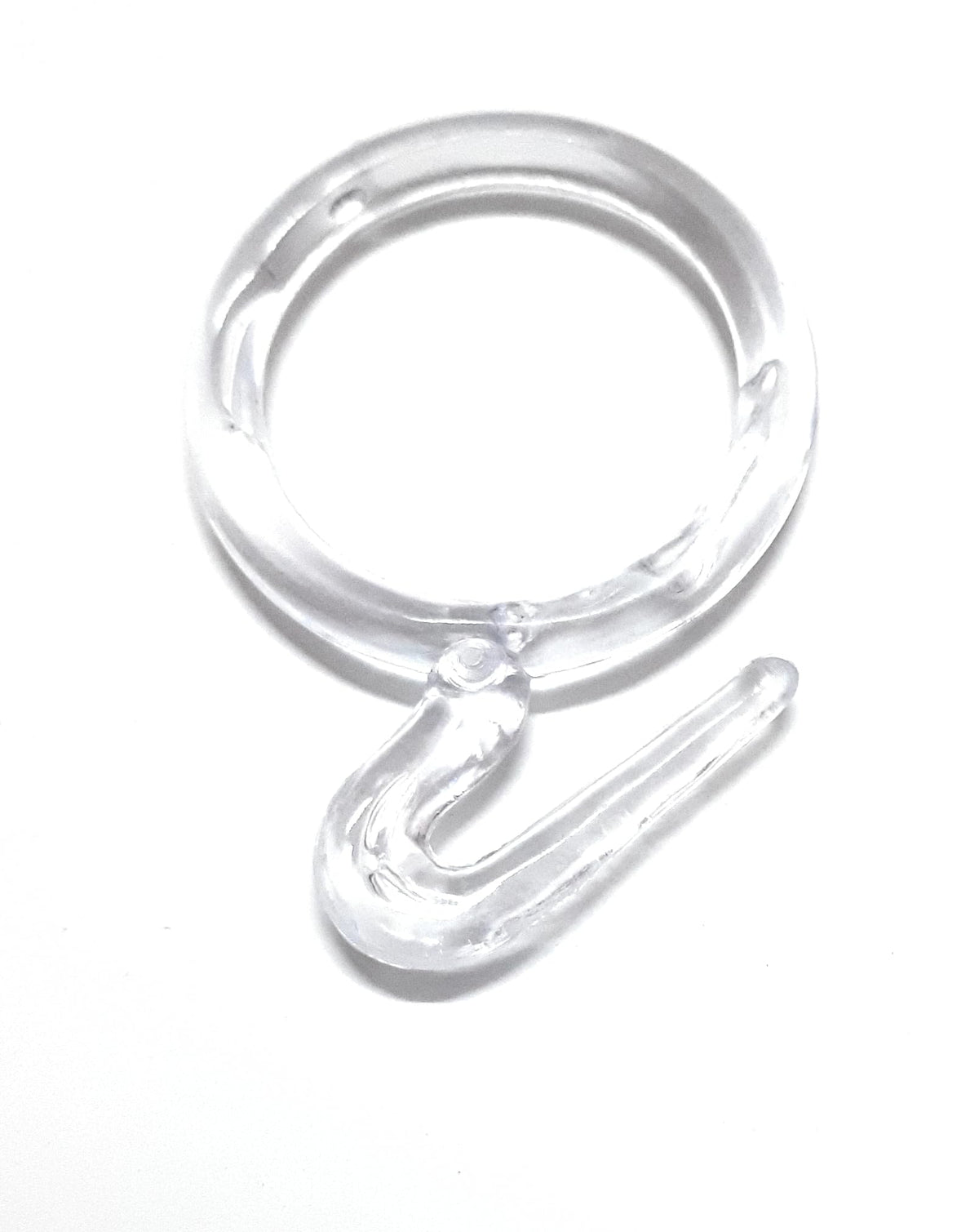 Aurora Plastic Glossy Curtain Rings for Window Curtains, Door Curtains, Bathroom Curtains and Other Multipurpose Usage (Transpar