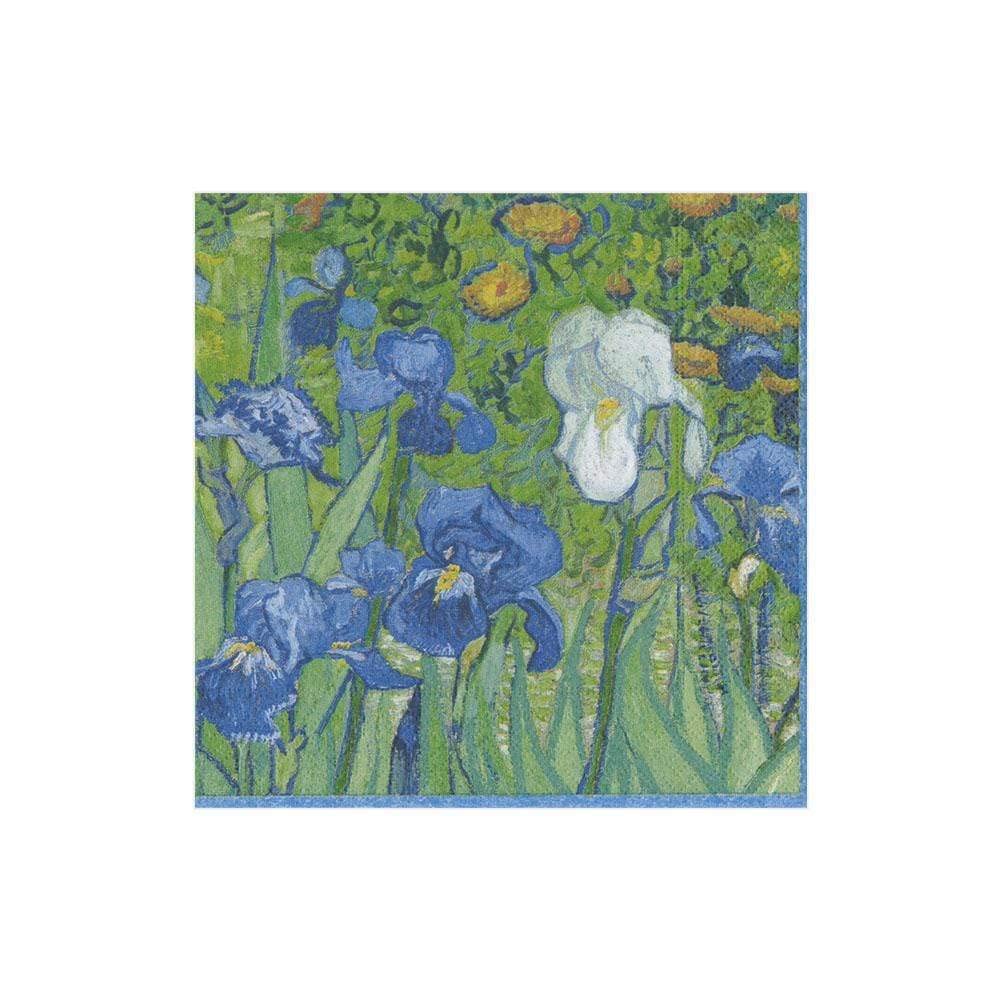 Caspari Van Gogh Irises Paper Cocktail Napkins - 20 Per Package