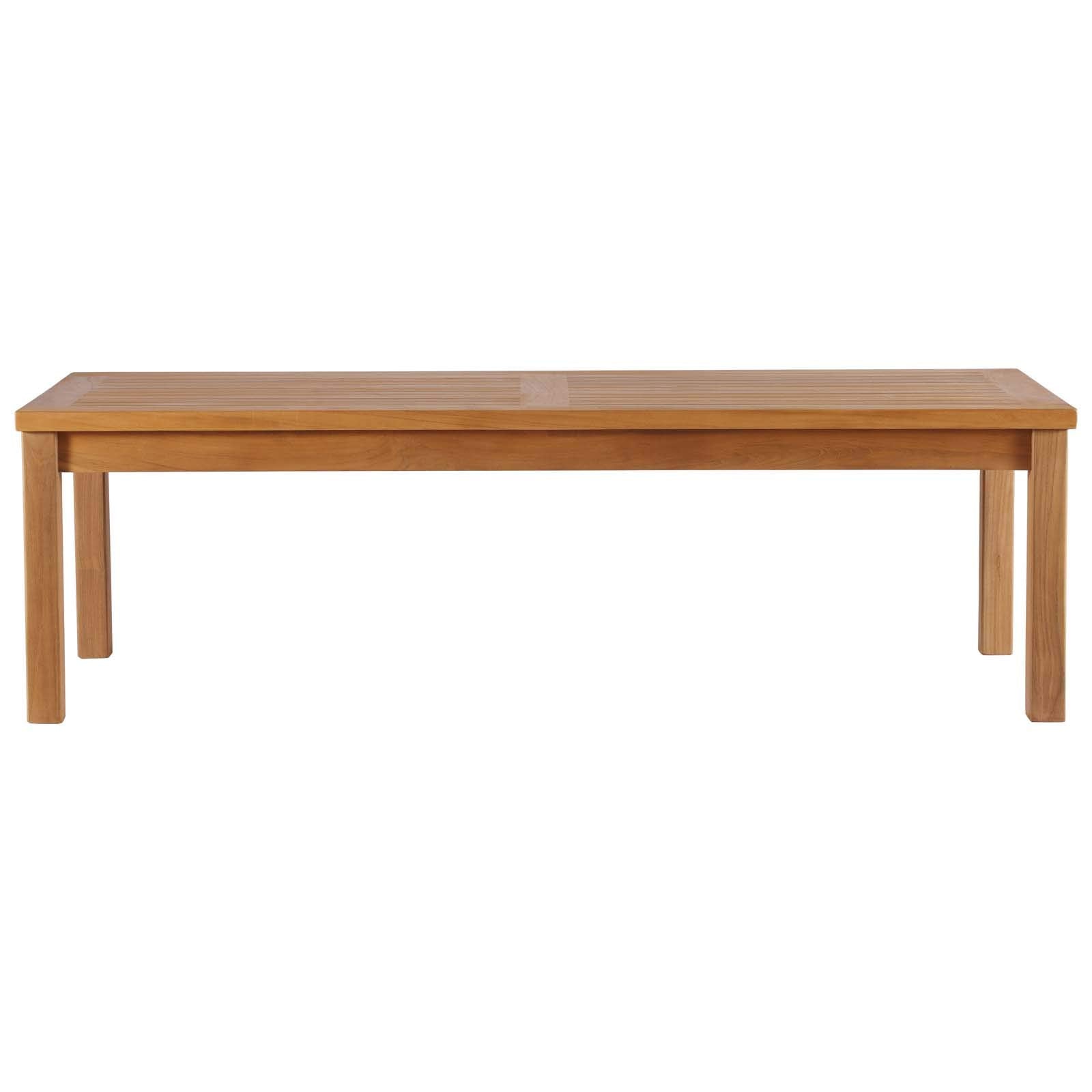 Modway Eei-4122-Nat Upland Patio Teak Wood Coffee Table, Natural