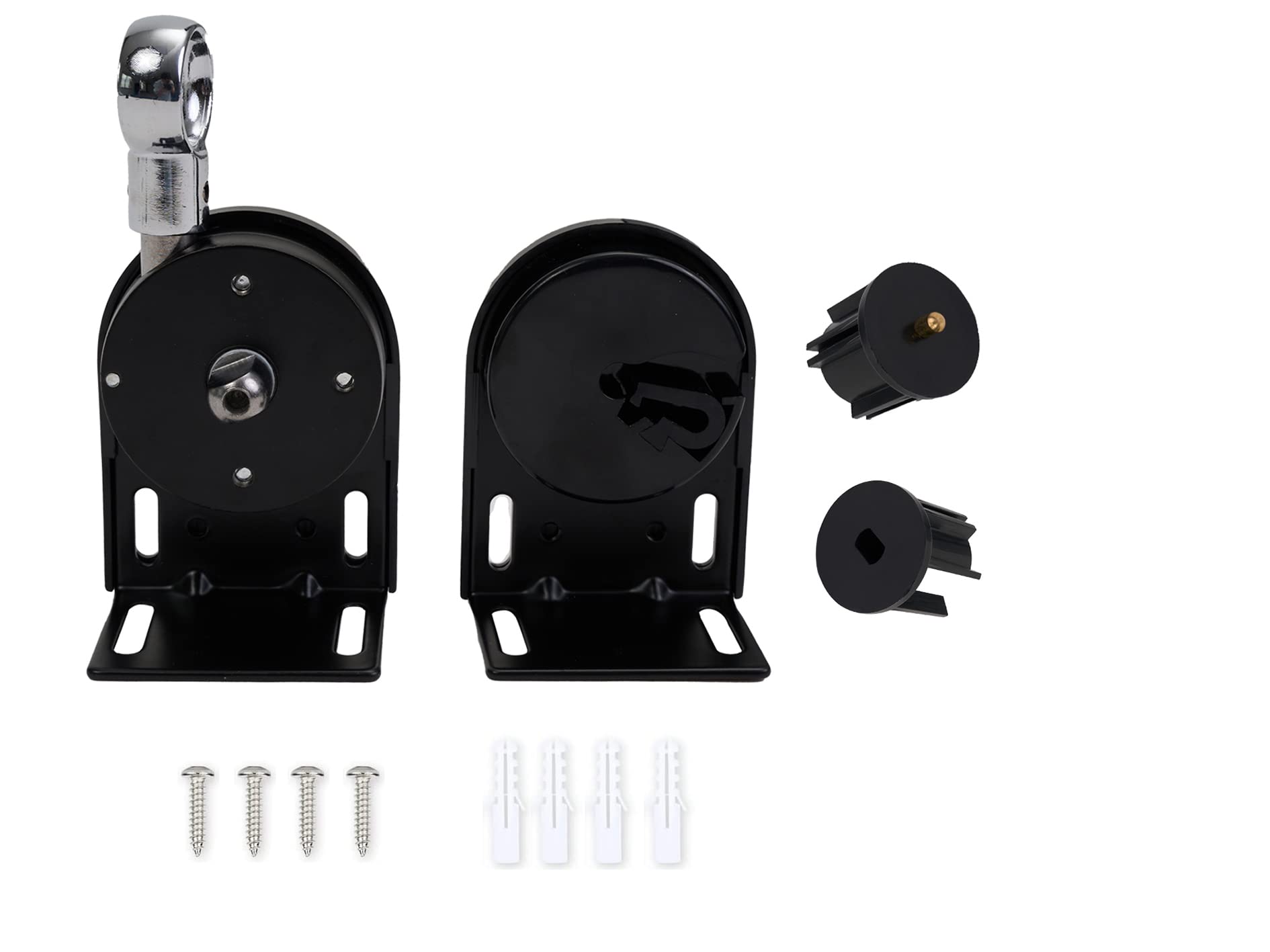 Lihopefe Universal Replacement, mounting Bracket for Indoor/Outdoor Sun Blinds, Roller Shade Connector (Black Cordless Stand)