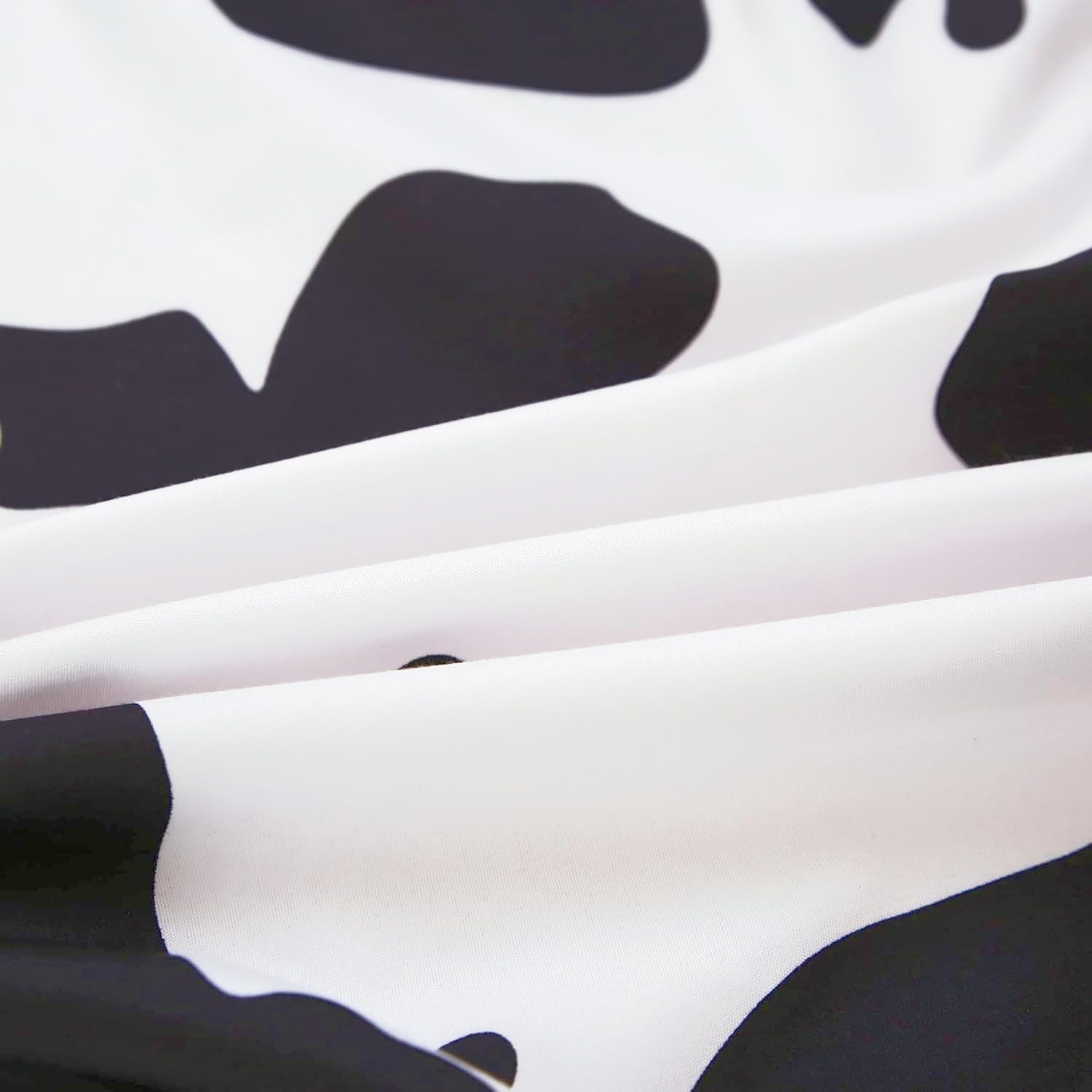 Sdy 3Pcs Milk Cow Print Stuff Bedding Fitted Sheet Set Queen Size, Cartoon Cow Pattern Fitted Sheet With Deep Pocket And 2 Pillo