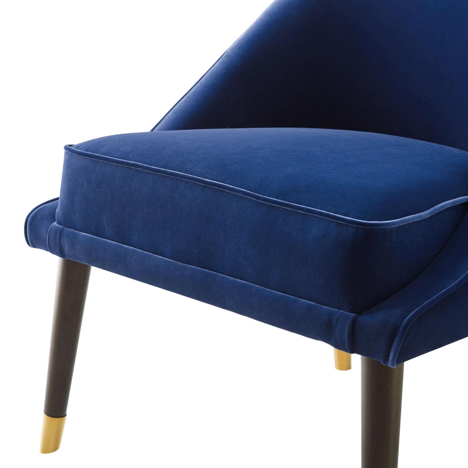 Steve Silver Co Avalon Sapphire Blue Velvet Accent Tubular Hardwood Legs, Brass Tips, Mid-Century Modern Design Chair, 24.5 x 27 x 30, Navy