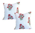 Pink Parrot Cotton Multi Colour Throw Pillow Covers/Cushion Covers (16X16 Inches)  Set Of 2 Pcs Code 1
