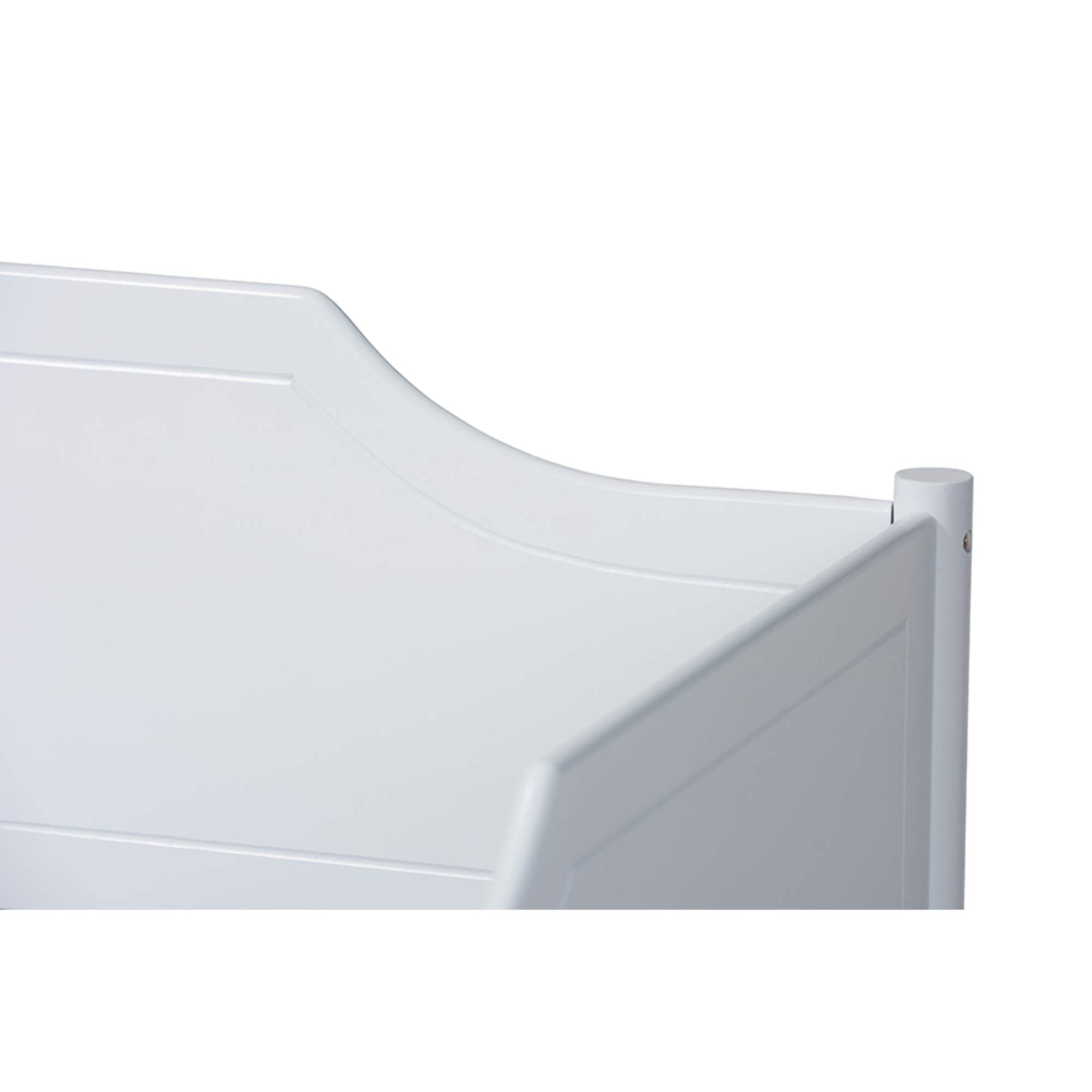 Baxton Studio Alya Classic Traditional Farmhouse White Finished Wood Twin Size Daybed