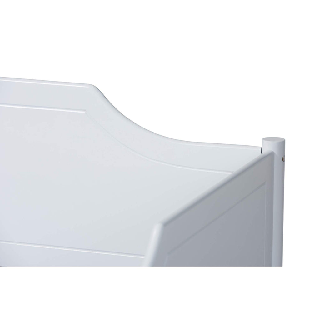Baxton Studio Alya Classic Traditional Farmhouse White Finished Wood Twin Size Daybed
