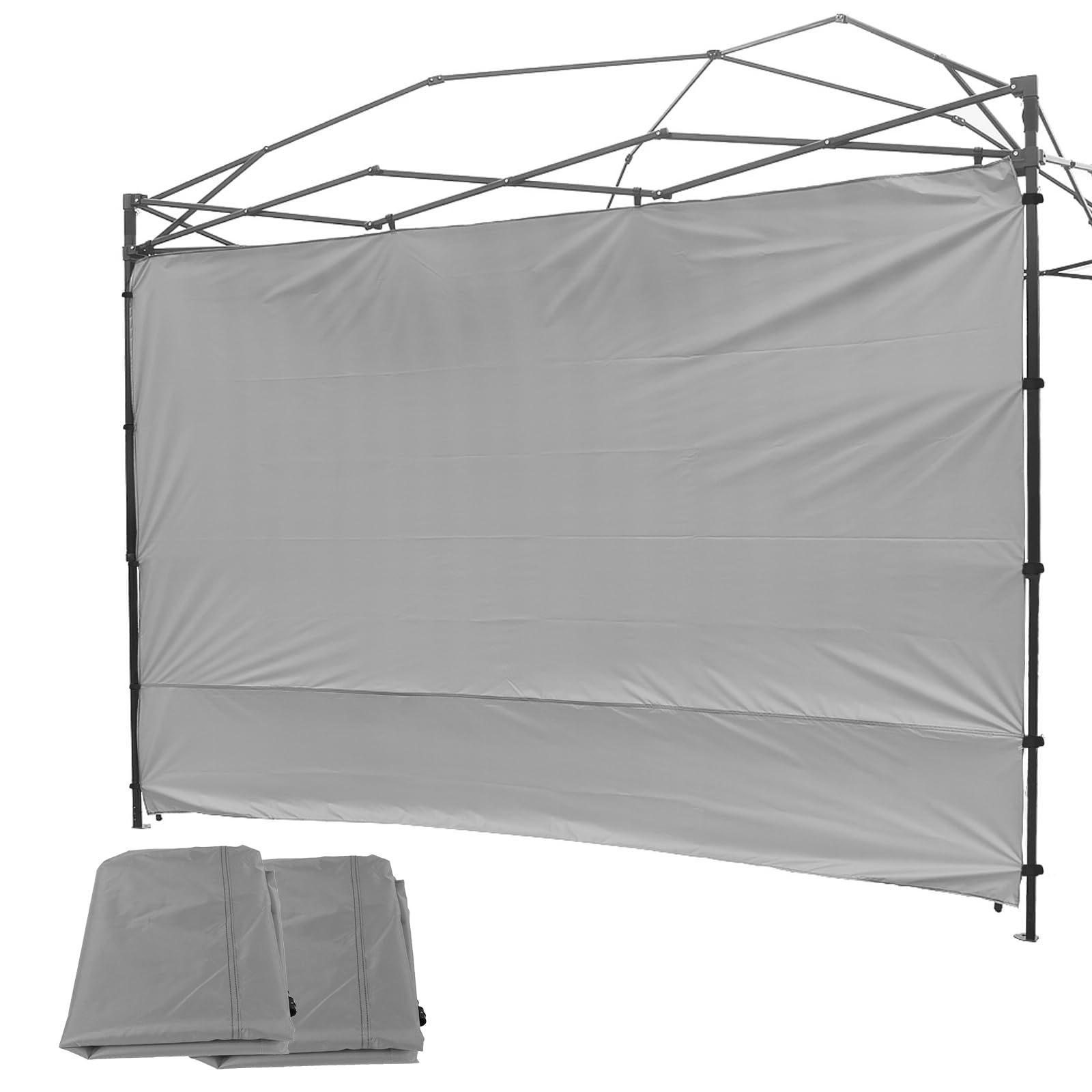 Canopy Sunwall, Instant Canopy Sunwall 10Ft X10Ft, Sidewall For Pop Up Canopy Tent, 2 Pack Sidewalls Only, Grey