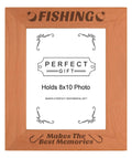 ThisWear Sentimental Photo Frame Fishing Makes The Best Memories Wood Engraved 8x10 Portrait Picture Frame