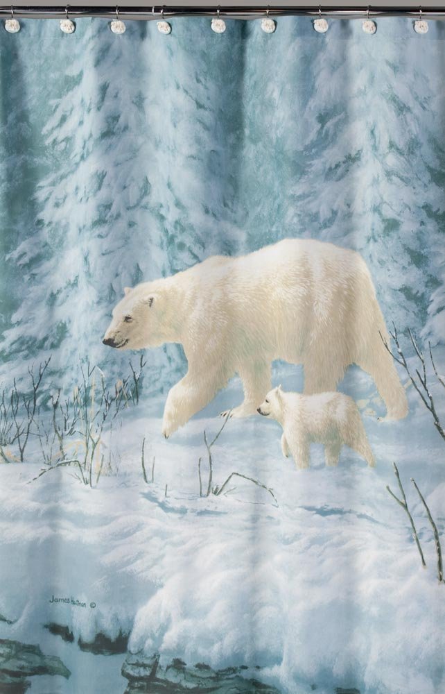 Creative Bath Products Inc. S1038Mult Artic Arrival Shower Curtain, Blue