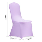 Peomeise Stretch Spandex Chair Cover For Wedding Party Dining Banquet Event (Lavender, 12)