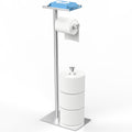CISILY Silver Stainless Steel Toilet Paper Holder Stand with Phone Shelf, Bathroom Toliet Decor Decoration. Tissue Paper Roll Ho