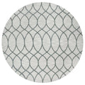 Rizzy Home Alora Decor Berlin 10' Round Trellis Khaki/Gray/Rust/Blue Hand-Tufted Area Rug