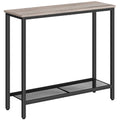 HOOBRO 29.5 Narrow Console Table, Small Entryway Table with Shelf, 2 Tier Thin Sofa Table, Side Table, Display Table, for Hallwa