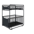 Generic 2 Tier Sliding Bathroom Cabinet Organizer Under Sink Organiser Rack For Home 37.5Cmx21.5Cmx43.5Cm