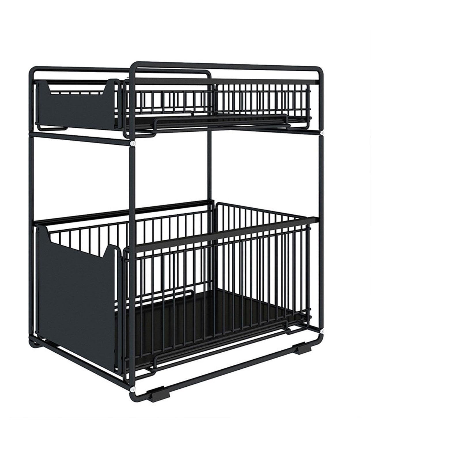 Generic 2 Tier Sliding Bathroom Cabinet Organizer Under Sink Organiser Rack For Home 37.5Cmx21.5Cmx43.5Cm