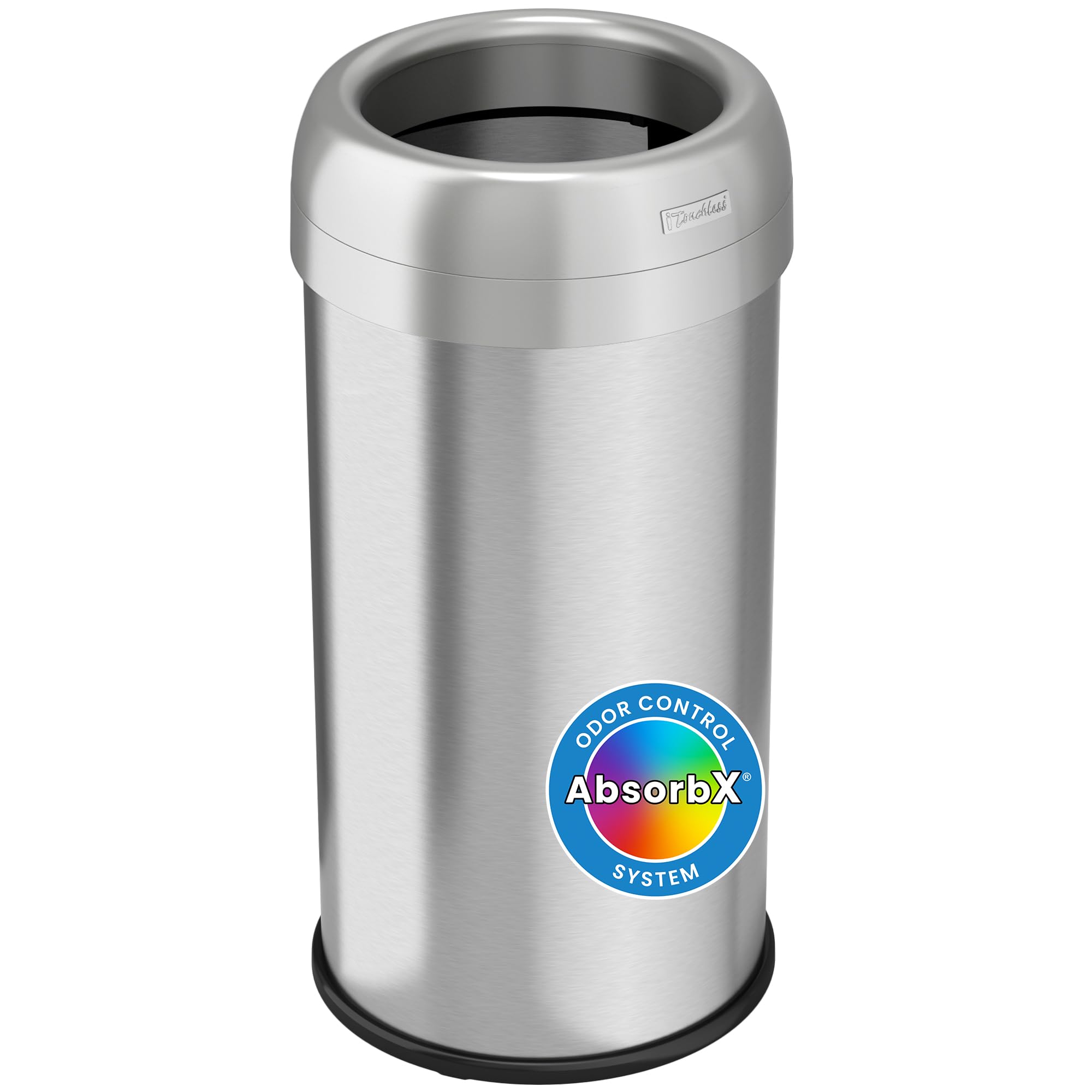 iTouchless Dual-Deodorizer Trash Can and Recycle Bin, Stainless Steel Commercial Grade Large 10 Inch, Home, Restaurant, Restroom