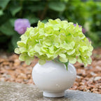Cherica 20 Pcs Green Hydrangea Artificial Flowers Bulk, Faux Hydrangea Flowers Heads, Artificial Fake Silk Hydrangea Flowers Wit