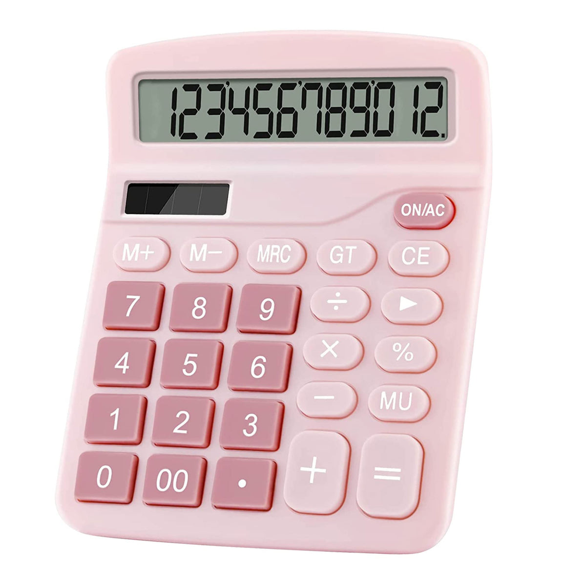 Podokas Office Calculators Desktop, 12-Digit Dual Power Cute Calculator With Large Lcd Display Big Button For Office Home And Sc