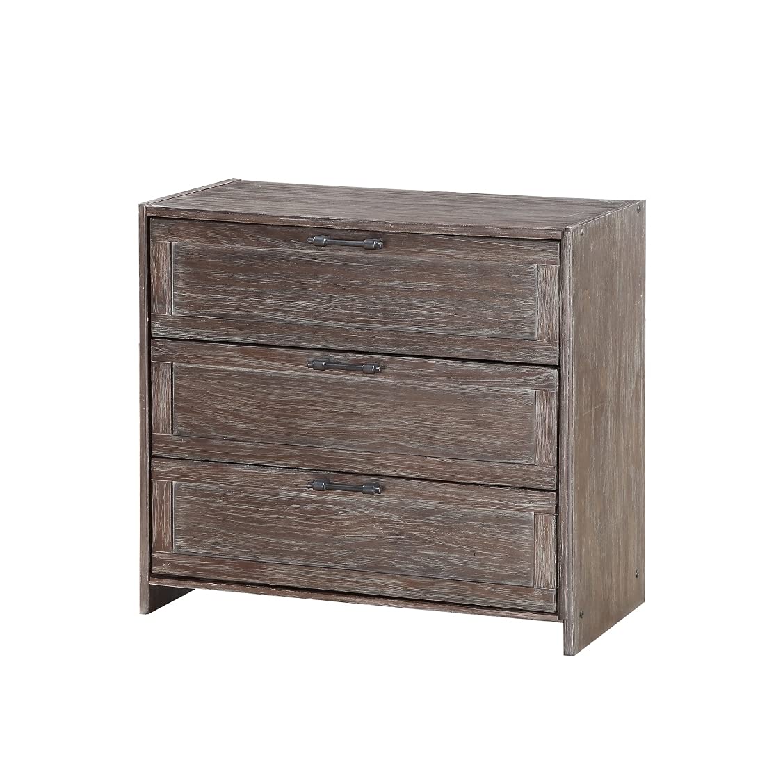 Donco Kids 3 Drawer Solid Wood Low Loft Chest In Brushed Shadow