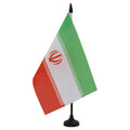 Iran Table Flag 5' X 8' - Iranian - Persian Desk Flag 21 X 14 Cm - Black Plastic Stick And Base - Az Flag