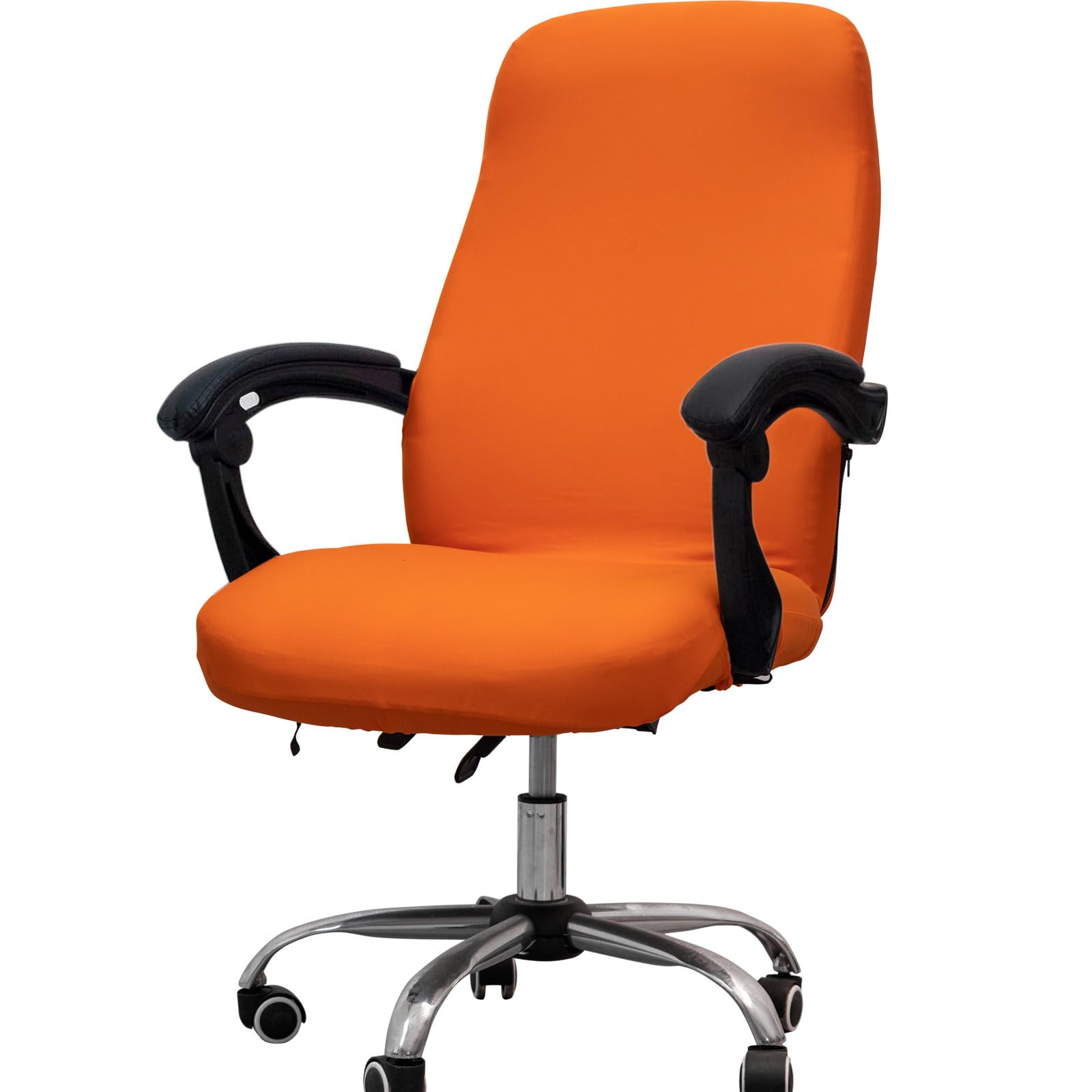 Melaluxe Office Chair Cover - Universal Stretch Desk Chair Cover, Computer Chair Slipcovers (Size: L) - Orange