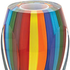 6' Multicolor Art Glass Vase