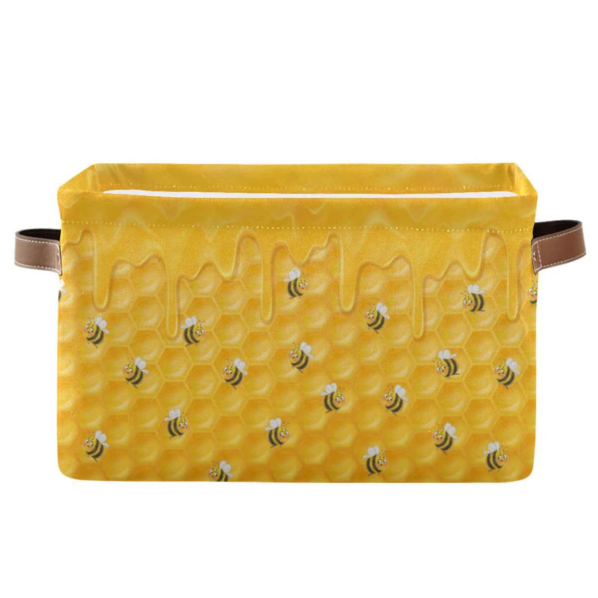 bee Rectangular Storage Basket Organizer Bin Shelf Baskets For Clothes Gifts For Home Office Dorm