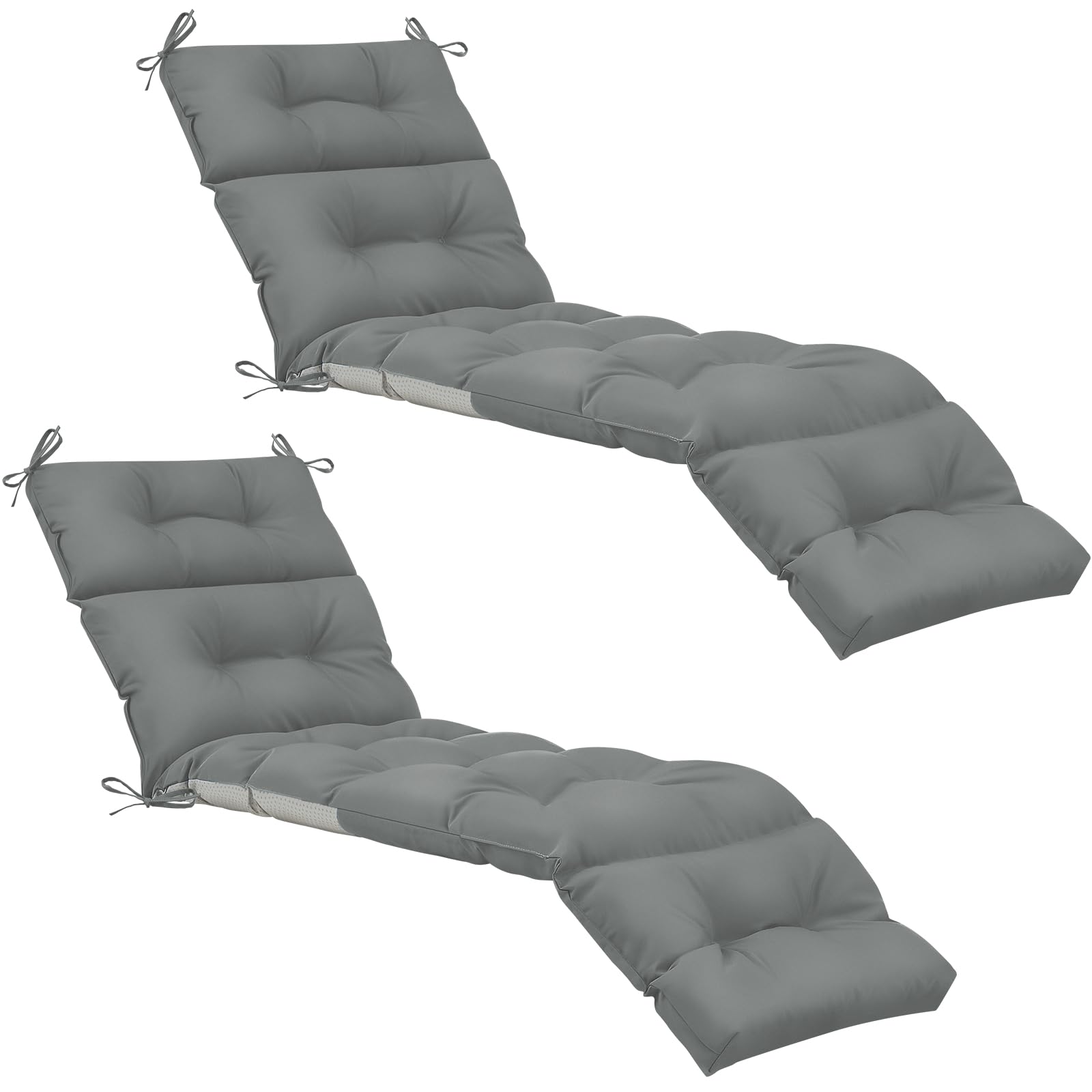 Kigley 2 Pcs Chaise Lounge Cushions 75 X 22 X 5 Inches Soft Lounge Chair Cushion Spring/Summer Seasonal Replacement For Outdoor