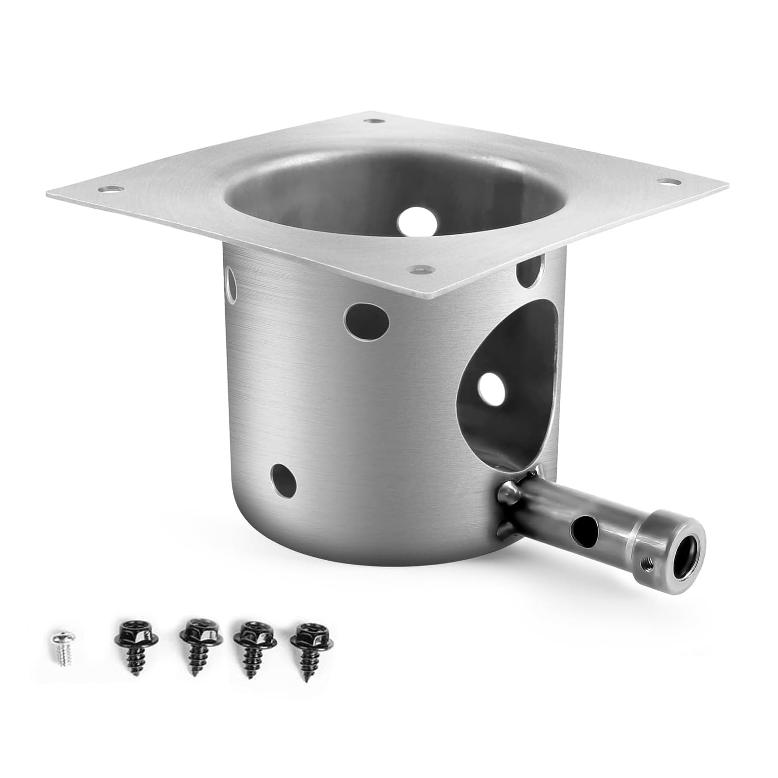 Qulimetal Fire Burn Pot Replacement Parts For Pit Boss And Traeger Pellet Grill Burner, Upgraded Firepot With Ash Remover And Sc