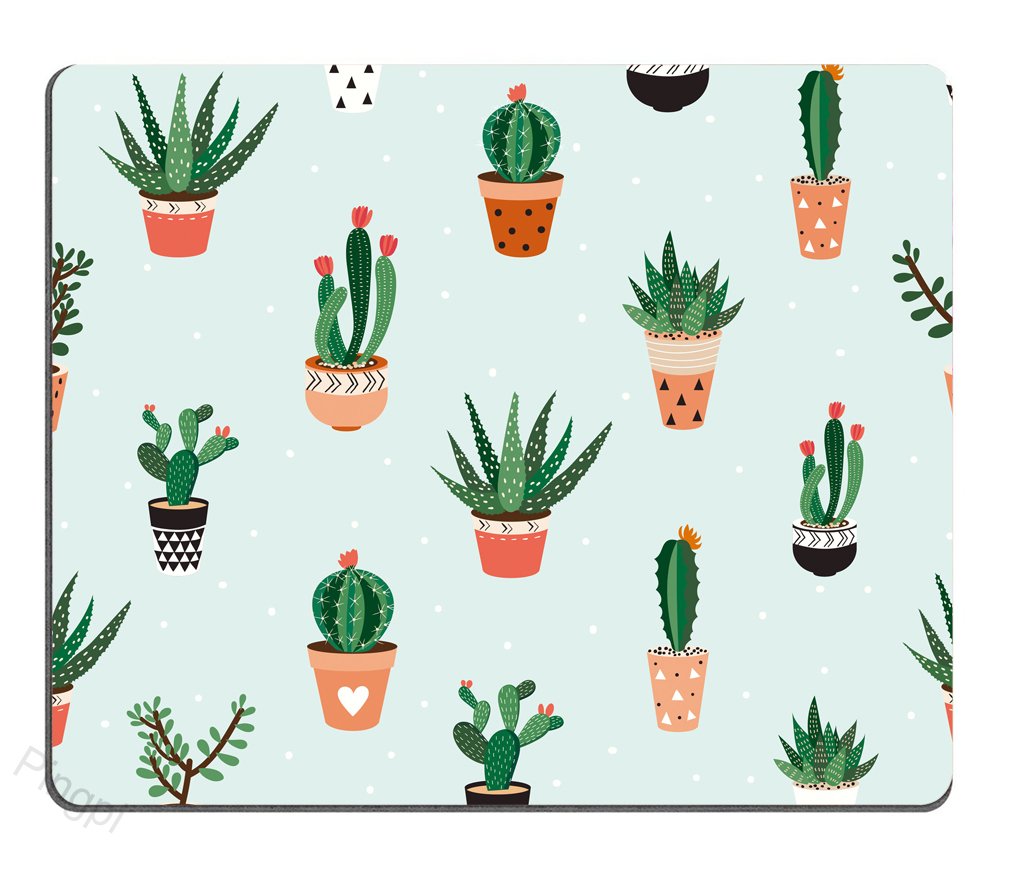 Succulents Cactus Mouse Pad Mousepad Mat - Rectangular - Computer Accessories Custom Desk Coworker Office