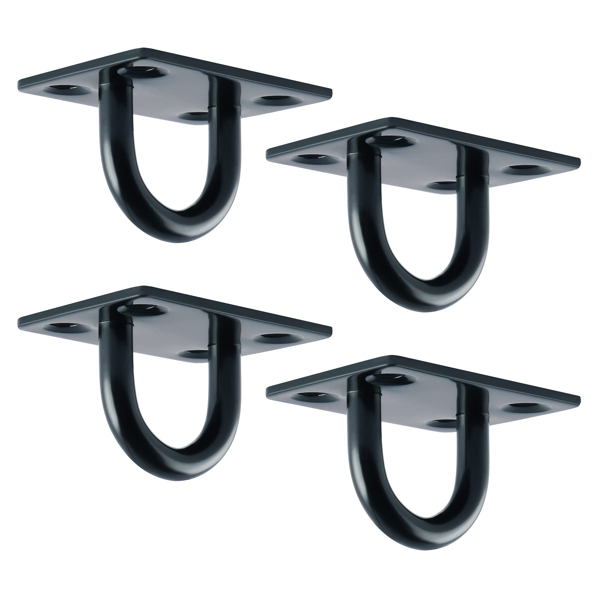 Alise Black Ceiling Hook Pad Eye Plate Top Hooks Hanging Marine Hardware For Yoga Hammock Swing Suspension Boat Sandbag Plant Ba