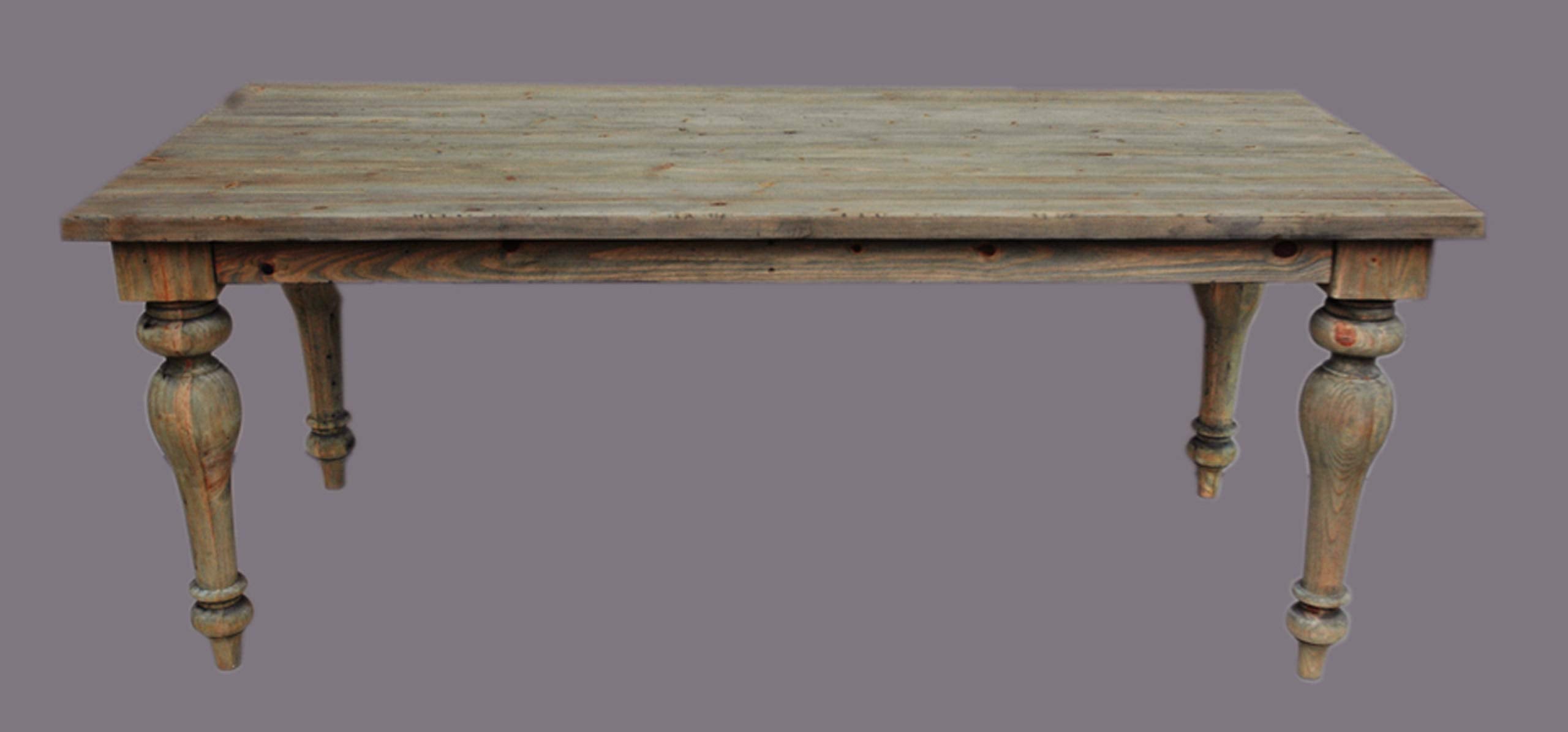 Afd Home Farmhouse Dining Table, Natural Recycled Pine